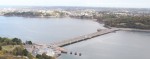 Photographie aérienne du barrage de la Rance
