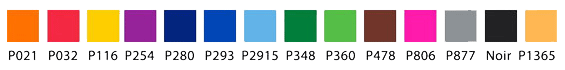 Dirigeable publicitaire: couleurs disponibles