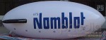 Dirigeable pub pour Nomblot S.A.