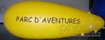 Pub sur dirigeable pour Parc d'aventures