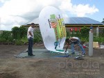 Gonflage d'un dirigeable en guadeloupe