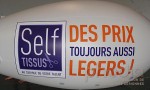 Dirigeable publicitaire pour Self Tissus