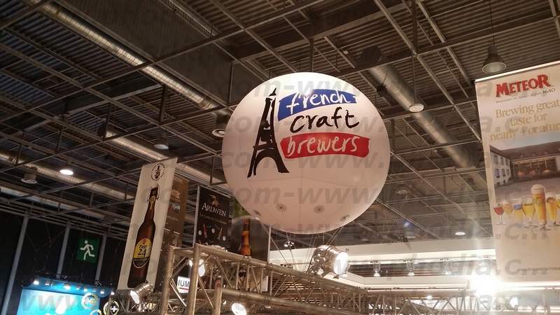 ballon helium pvc blanc pour le salon du SIAL : French Craft Brawers