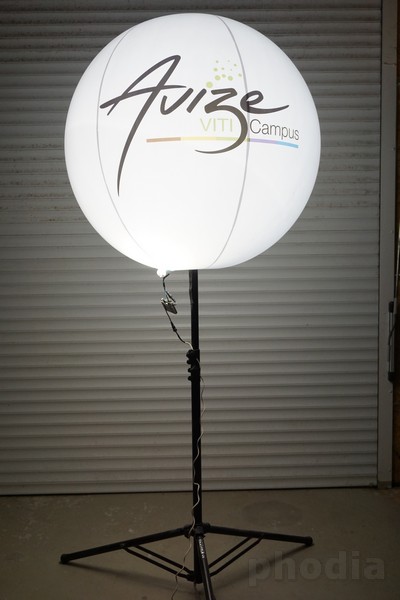 ballon publicitaire sur perche Avize viti Campus avec retro-éclairage