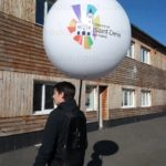 ballon sac a dos Diocèse Saint-Denis pour une campagne publicitaire de rue