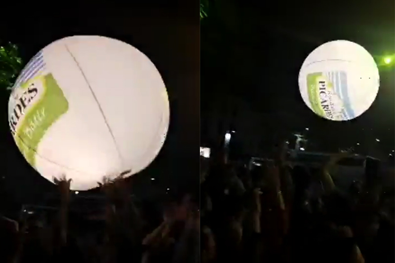 ballon à lancer dans la foule, fête de la musique 2019 à Amiens, 1 m, éclairant