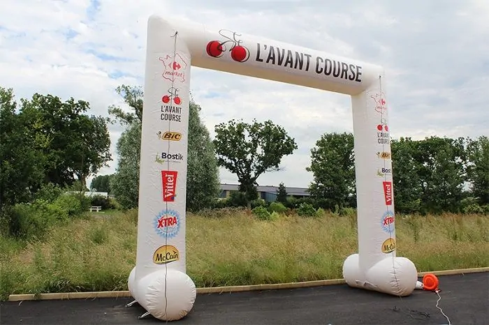 arche publicitaire tour de france avec forme droite
