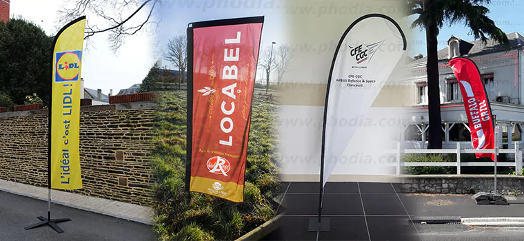 drapeaux publicitaires