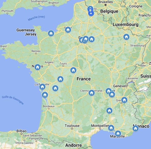 carte des installateur de ballon en France