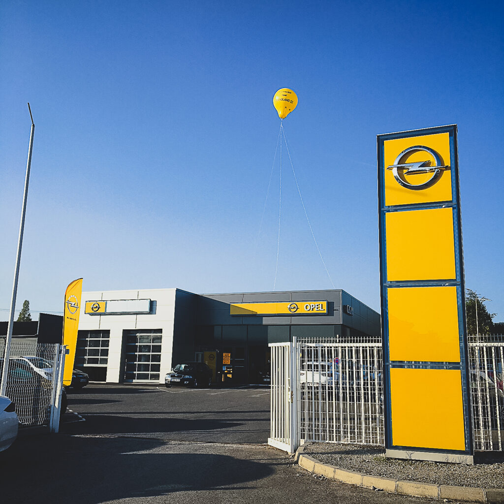 montgolfière hélium Opel, jaune