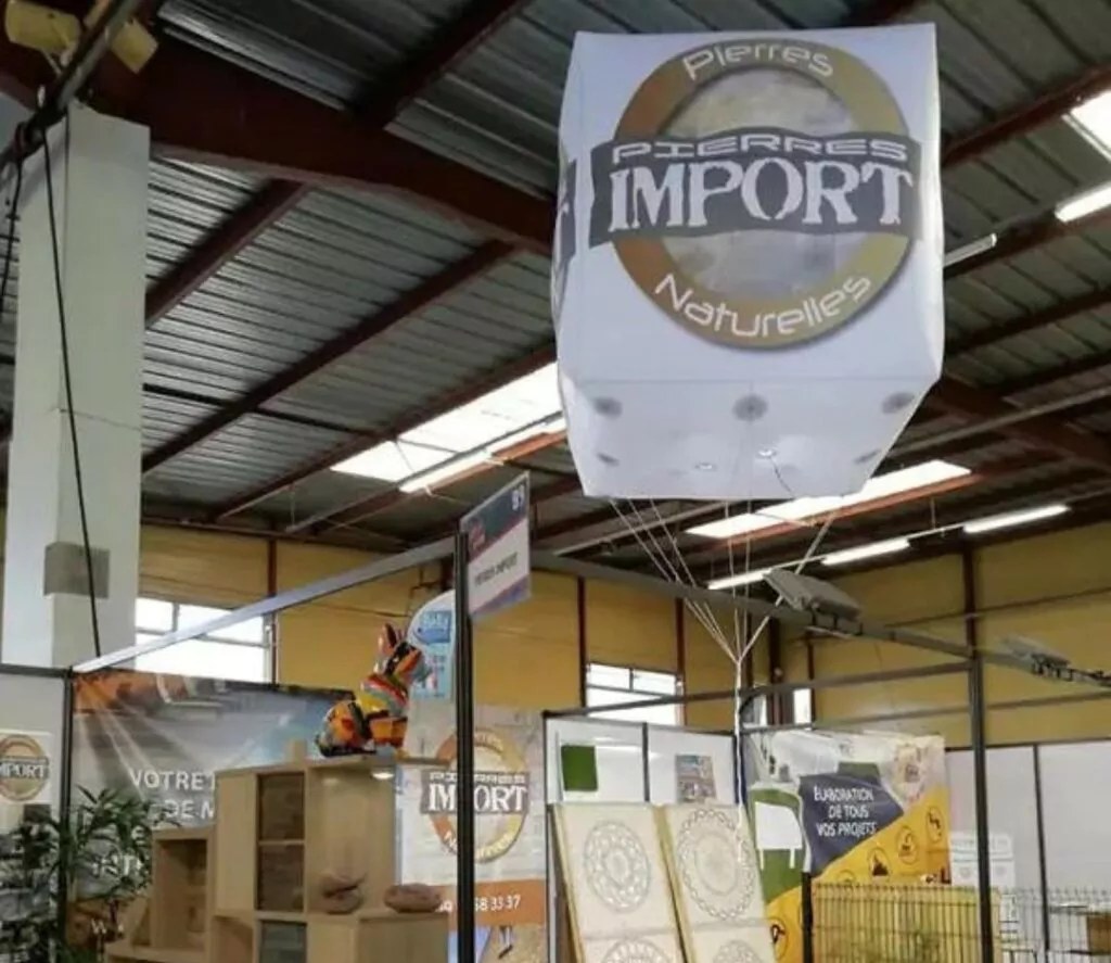 Cube 1m80 Pierre Imports, 4 faces, Blanc, Cube, H&eacute;lium, Industrie - Mat&eacute;riaux, Int&eacute;rieur, Lumineux, Salon