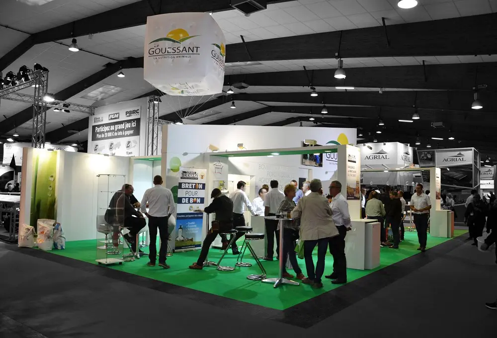 Cube 2m Le Gouessant, 4 faces, Agroalimentaire - Alimentation, Blanc, Cube, H&eacute;lium, Int&eacute;rieur, Salon