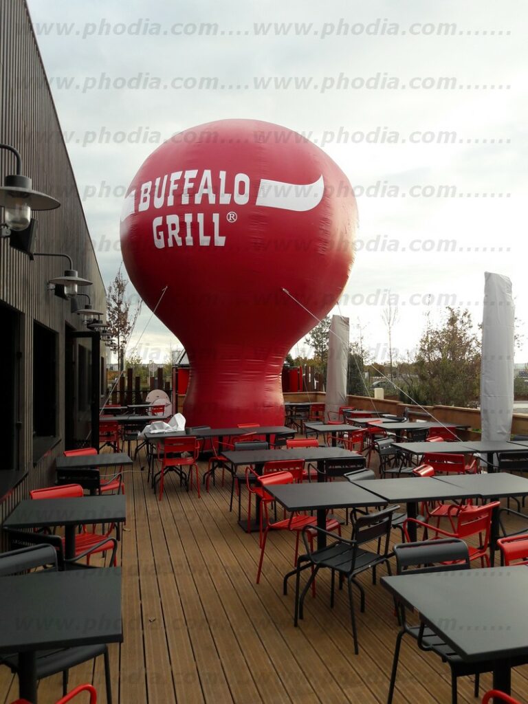 montgolfière buffalo grill, rouge