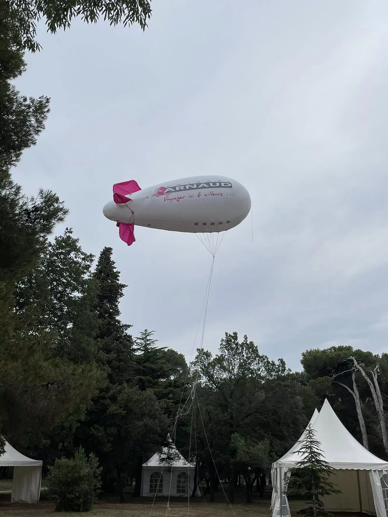 dirigeable 6m Link Organisation arnaud voyage, &eacute;v&egrave;nement, blanche, orange