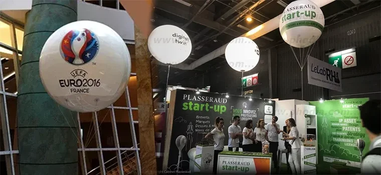 ballon de 1.60m sur m&acirc;t &eacute;clairant