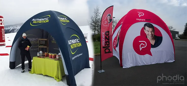 tente gonflable air captif