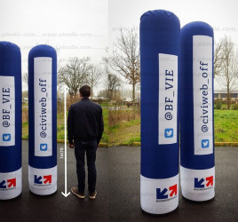 colonne à air captif 220cm BF VIE se rendre compte de la taille