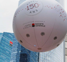 ballon h&eacute;lium pour les 150 ans de la Soci&eacute;t&eacute; G&eacute;n&eacute;rale
