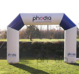 Arche publicitaire à Pan Coupés 3m phodia