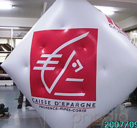cube hélium 2 m gonflable caisse d'épargne 6 faces